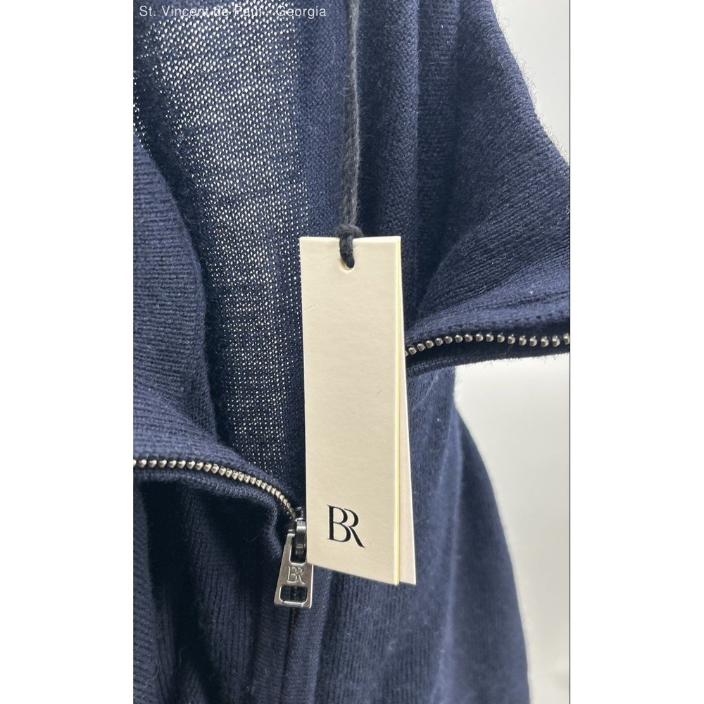 BR Merino Wool 1/4 Zip Pullover Sweater Men's XXl Tall Blue NWT - Picture 7 of 9